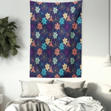 Exotic Hibiscus Design Tapestry