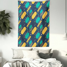 Lines Circles Colors Tapestry