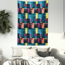 Vintage Geometric Shapes Tapestry