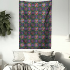 Colorful Abstract Curve Tapestry