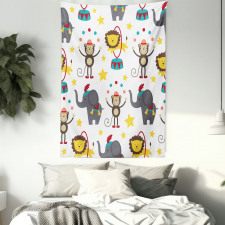 Doodle Circus Animals Tapestry