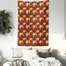 Vivid Mosaic and Waves Tapestry