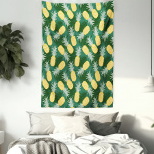 Palm Leaves Pineapples Tapestry