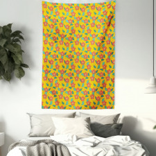 Retro Meadow Pattern Tapestry