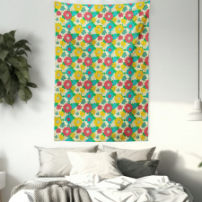 Vintage Flowers Art Tapestry