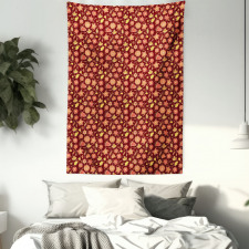 Fiery Flowers Concept Tapestry