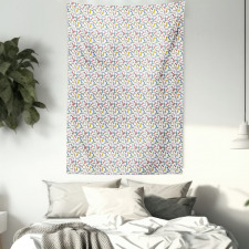 Colorful Bowties Doodle Tapestry