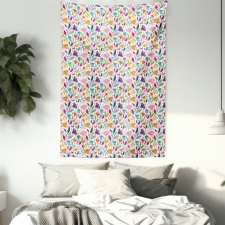 Ornamental Blossoms Art Tapestry