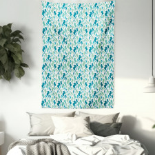 Silhouette Sea Horse Tapestry