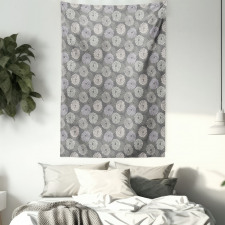 Abstract Dahlia Flowers Tapestry