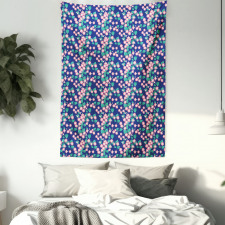 Pink Morning Glory Blossom Tapestry