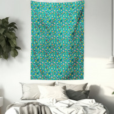 Funny Forest Birds Flowers Tapestry