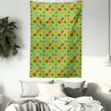 Colorful Bugs Insects Tapestry