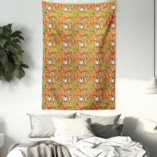 Autumn Forest Creatures Tapestry