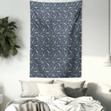 Reptiles with Boho Motifs Tapestry