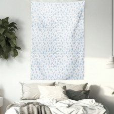 Silhouette Raindrops Grid Tapestry