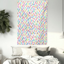 Rainbow Colors of Raindrop Tapestry