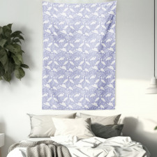 White Crowned Cranes Tapestry