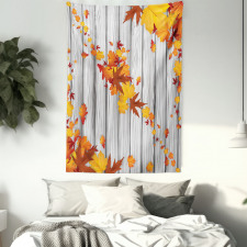 Fall Maple Leafs Tree Tapestry