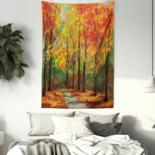 North Woods with Leaves Tapestry