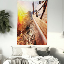 Mountains Lakeside Composition Tapestry