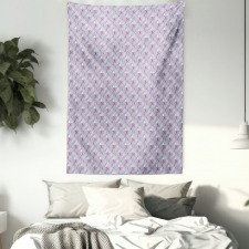 Pastel Tone Doodle Waves Tapestry