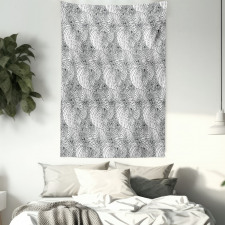 Curvy Hypnotic Lines Dots Tapestry