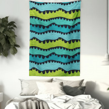 Waves Artwork Tapestry