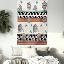 Abstract Petals and Roses Tapestry