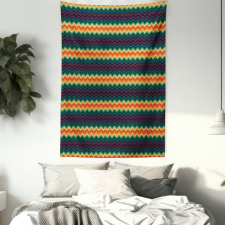 Colorful Zigzag Classic Tapestry