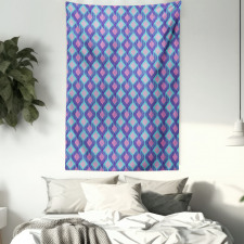 Tribal Abstract Ogee Shapes Tapestry