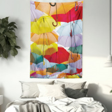 Hanged Vivid Umbrellas Tapestry