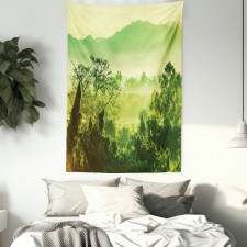 Monochrome Nature Scene Tapestry