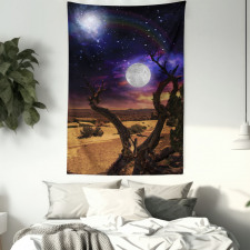 Desert Night Nebula Stars Tapestry