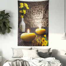 Oriental Meditative Candles Tapestry