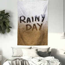 Blurred Rain Drops Photo Tapestry