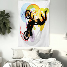 Motocross Rider Tapestry