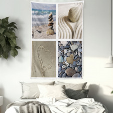 Sand and Pebbles Collage Tapestry