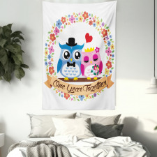 Year Lovers Owls Tapestry