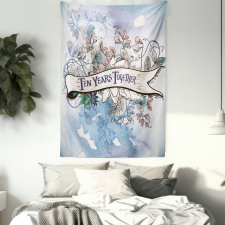 10 Years Floral Art Tapestry
