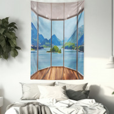 Beach Seaside Hills Window Tapestry