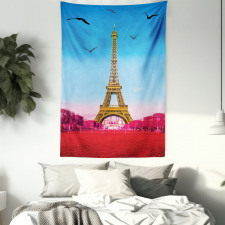 Abstract Grass Eiffel Tower Tapestry