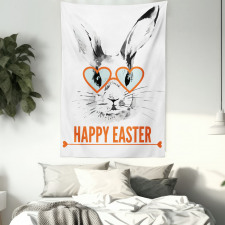 Funny Bunny Glasses Tapestry