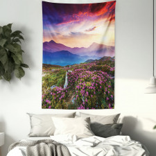 Summer Day Floral Panorama Tapestry