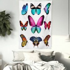 Vibrant Butterflies Set Tapestry