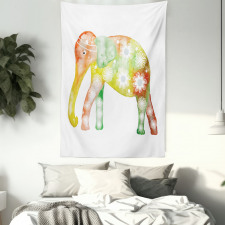 Elephant Daisy Flower Tapestry