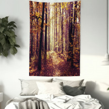 Misty Weather Forest Tapestry