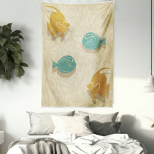 Aquarium Ocean Waves Tapestry