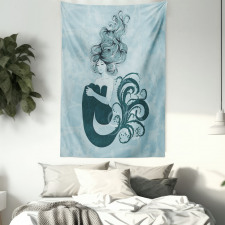 Sleeping Mermaid Tapestry