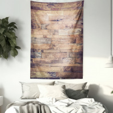 Earthy Toned Planks Tapestry